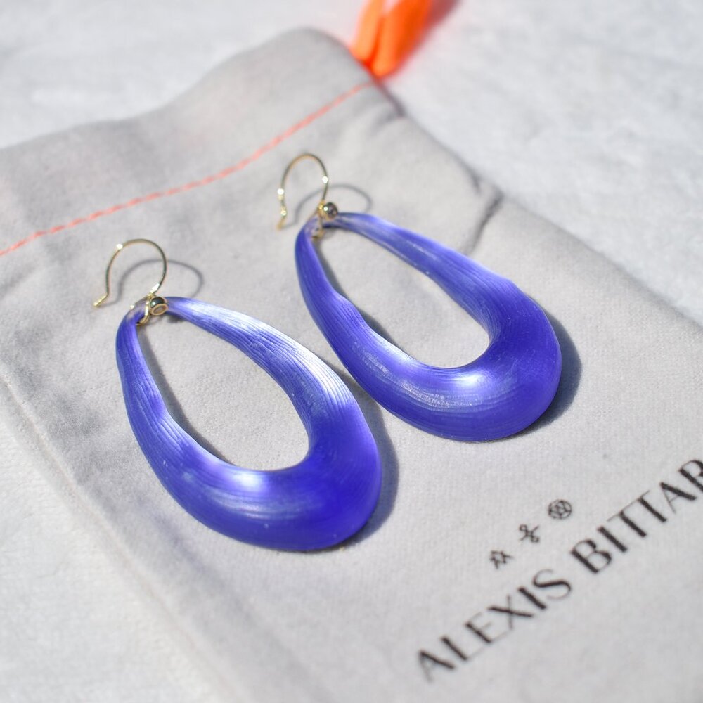 Alexis Bittar | Lucite Link Wire Earring (Electric Violet)